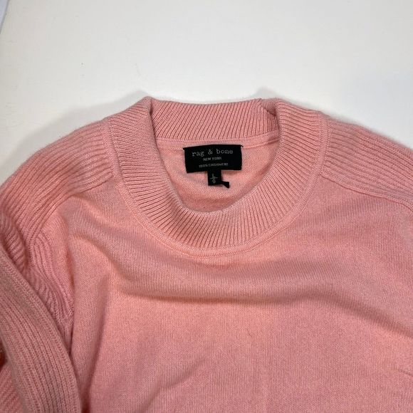 Rag and Bone Cashmere‎ Crew Neck Sweater Womens Large Pink - Picture 4 of 9